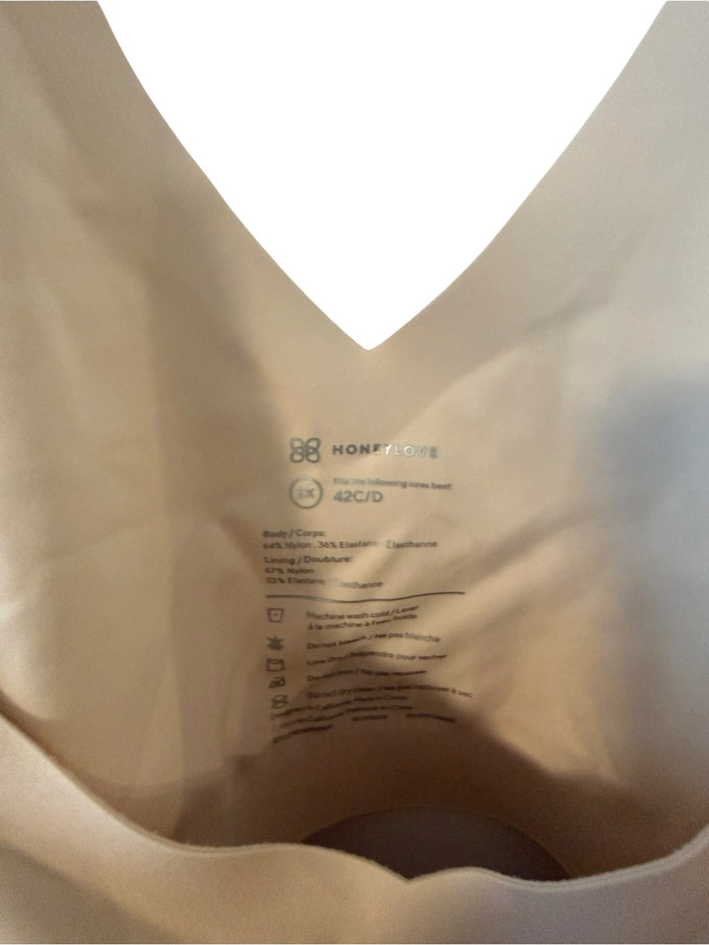 Honey love Seamless Nude Comfort Wireless Bra - 2X - Picture 3 of 3